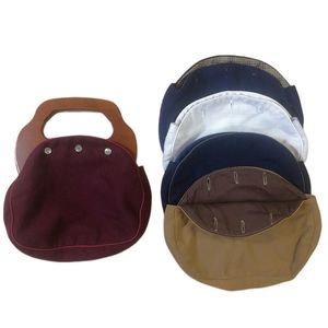 Vintage Banner House wooden handle changeable handbag purse